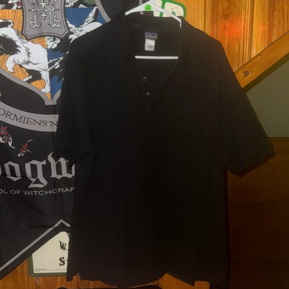 Patagonia Organic Cotton Large Black Polo